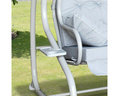 Garden Store Direct Somerset 3 Seat Garden Swing Bed in Grey - 3