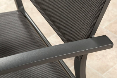 Garden Store Direct Sydney Aluminium 4 Seat Square Dining Set in Grey - 6