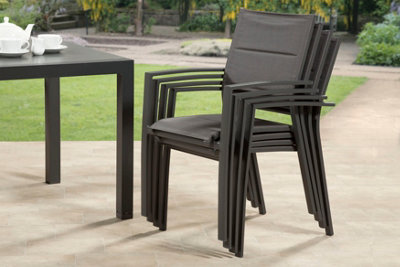 Garden Store Direct Sydney Aluminium 4 Seat Square Dining Set in Grey - 7