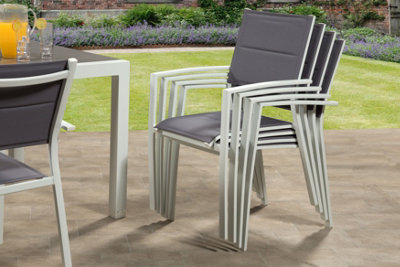 Garden Store Direct Sydney Aluminium 8 Seat Dining Set in White
