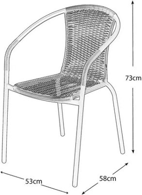 Garden Store Direct Tasmania 3 Piece Bistro Set - 3