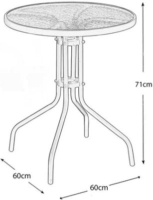 Garden Store Direct Tasmania 3 Piece Bistro Set - 4