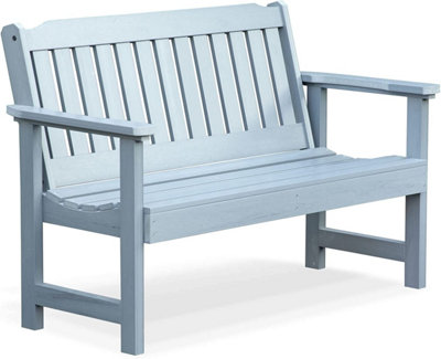 Garden Store Direct Wonder-Wood Faux Wood 2 Seat Garden Bench by Hi-Wood in Blue