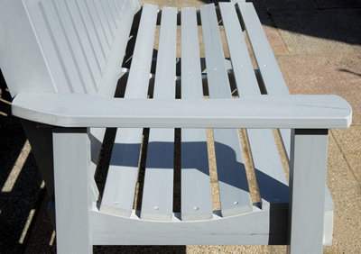 Garden Store Direct Wonder-Wood Faux Wood 2 Seat Garden Bench by Hi-Wood in Blue - 6