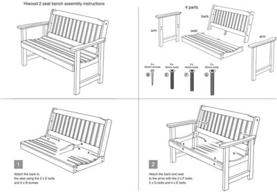 Garden Store Direct Wonder-Wood Faux Wood 2 Seat Garden Bench by Hi-Wood in Blue - 8