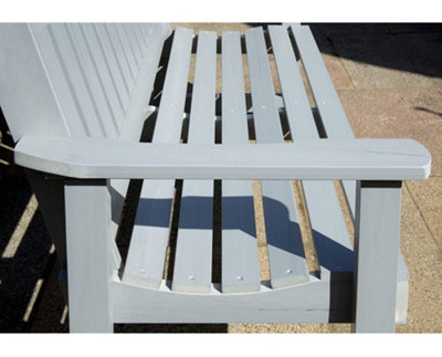 Garden Store Direct Wonder-Wood Faux Wood 2 Seat Garden Bench by Hi-Wood in Grey