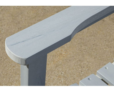 Garden Store Direct Wonder-Wood Faux Wood 2 Seat Garden Bench by Hi-Wood in Grey - 7