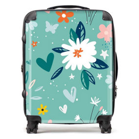 Garden Summer Flowers Suitcase - Large