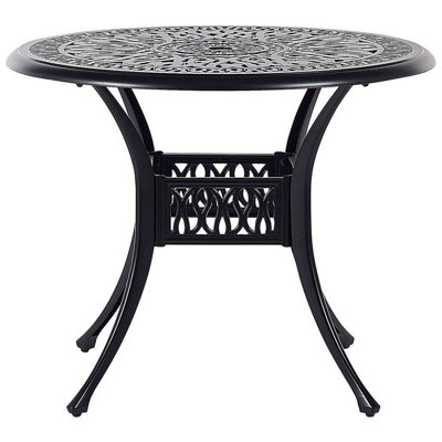 Garden Table Metal Black ANCONA