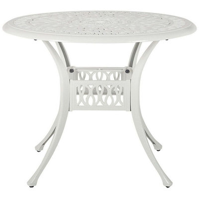 Garden Table Metal White ANCONA