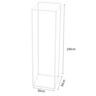 Garden Terrace White Iron Geometric Square Wedding Guide Removable