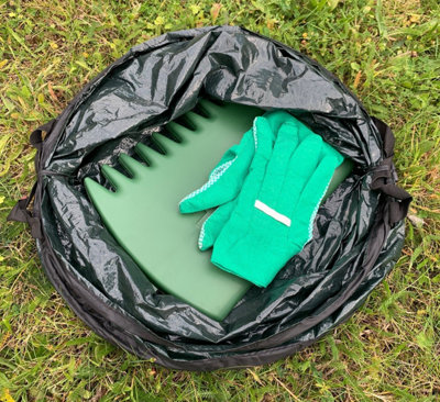 Garden Tidy Leaf Collection Scoops Clean Up Kit Leaf Grabs, Gloves & Pop Up Waste Bag