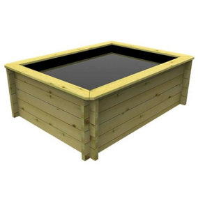 Garden Timber Company Wooden Pond 1.5m x 1m - 429mm Height - 27mm Thick Wall