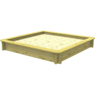 Garden Timber Company Wooden Sandpit 2m x 2m - 295mm Height - 44mm ...