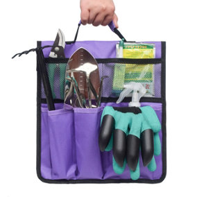Garden Tool Organiser Bag - colour purple