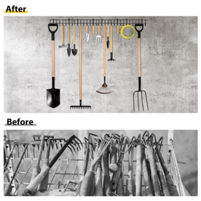 Picture of Garden Tool Rack Holder Garage Shed Wall Mounted Storage Organiser 164CM