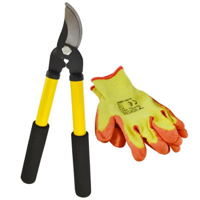 Garden Tool Set Protective Gloves Shears Hedge Trimmer Loppers Cutters