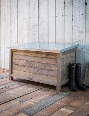 Garden Trading Aldsworth Wooden Outdoor Garden Tool Storage Chest Box Unit Shed