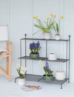 Garden Trading Barrington Indoor Outdoor Plant Flower Stand Shelves Steel Metal