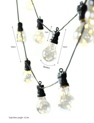 Garden Trading Classic Festoon Bulb String Lights Mains Garden 20 ...