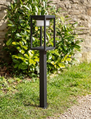 Garden Trading Outdoor Skye Solar Path Light Black Post Lantern Patio