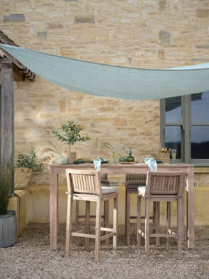 Garden Trading Porthallow Rectangular Bar Garden Tall Table Wooden Natural