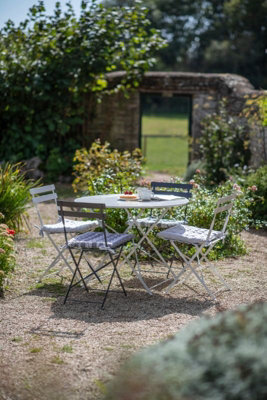 Garden Trading Rive Droite Patio Bistro Table Chalk White Outdoor Indoor