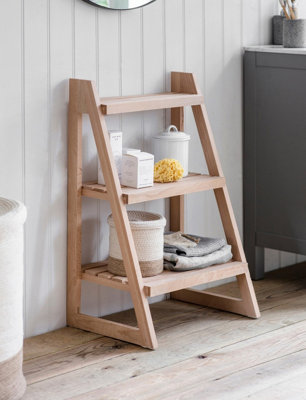 Garden Trading Southbourne Wooden Shelf Ladder Bathroom Storage Unit Shelves