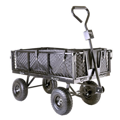 Folding Pull Along Festival Trolley Cart Garden Camping Beach Trailer  Fishing