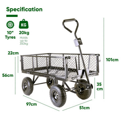 Garden pull along cart on sale
