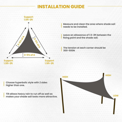 Garden Triangle Sail Shade - Sand - 4