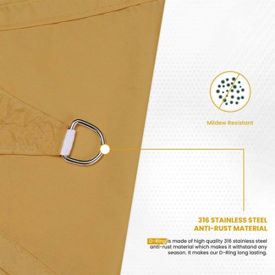 Garden Triangle Sail Shade - Sand - 5