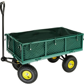 Garden trolley with inner lining max. 350 kg - green