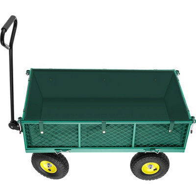 Garden trolley with inner lining max. 350 kg - green