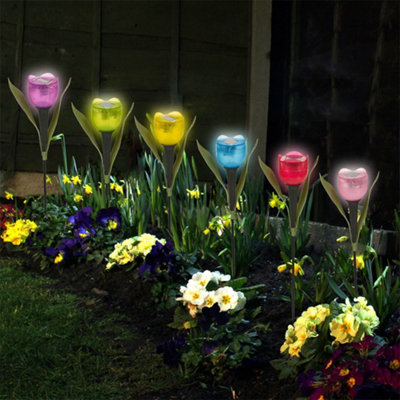 flower garden solar lights