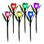 Garden Tulip Flower Shape LED Solar Powered Lights Outdoor Yard Standing Decor