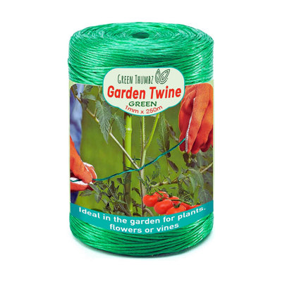 Garden Twine 250m x 1mm Heavy-Duty Polypropylene Green Garden String ...