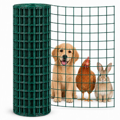 Garden Universe PVC Coated Galvanised Welded Wire Mesh Fencing Roll H ...