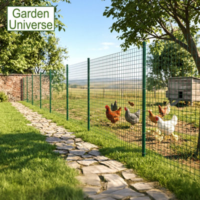 Garden Universe PVC Coated Galvanised Welded Wire Mesh Fencing Roll H ...