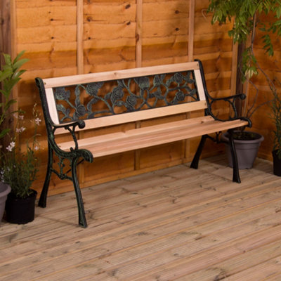 Wooden garden bench b&q discount