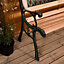 Garden Vida 3 Seater 123cm Wide Twin Cross Style Garden Outdoor Bench