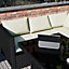 Garden Vida Belgrave Black 9 Seater Balcony Garden Outdoor Rattan Furniture Set