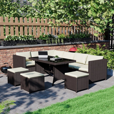 9 seater discount rattan garden furniture