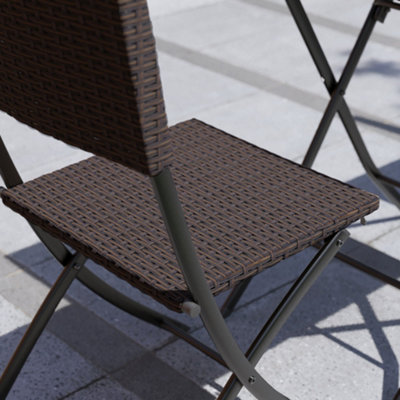 Garden Vida Capri Brown 2 Seater Rattan Garden Outdoor Bistro Set