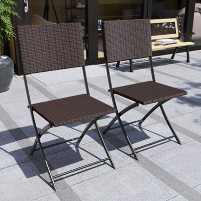 Garden Vida Capri Brown 2 Seater Rattan Garden Outdoor Bistro Set