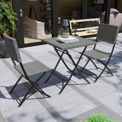 Rattan bistro set 2025 b and q