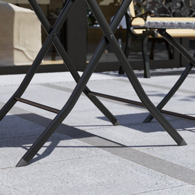 Garden Vida Capri Grey 2 Seater Rattan Garden Outdoor Bistro Set