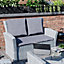 Garden Vida Mylor Grey 4 Seater Rattan Garden Outdoor Bistro Set