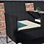 Garden Vida Vienna Black Rattan Love Seat 2 Seater for Garden Outdoor