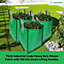 Garden Waste Bags - 120 Litre - 3 PACK - PREMIUM GRADE - Industrial Fabric and Handles - Heavy Duty Garden/Green Waste Sacks
